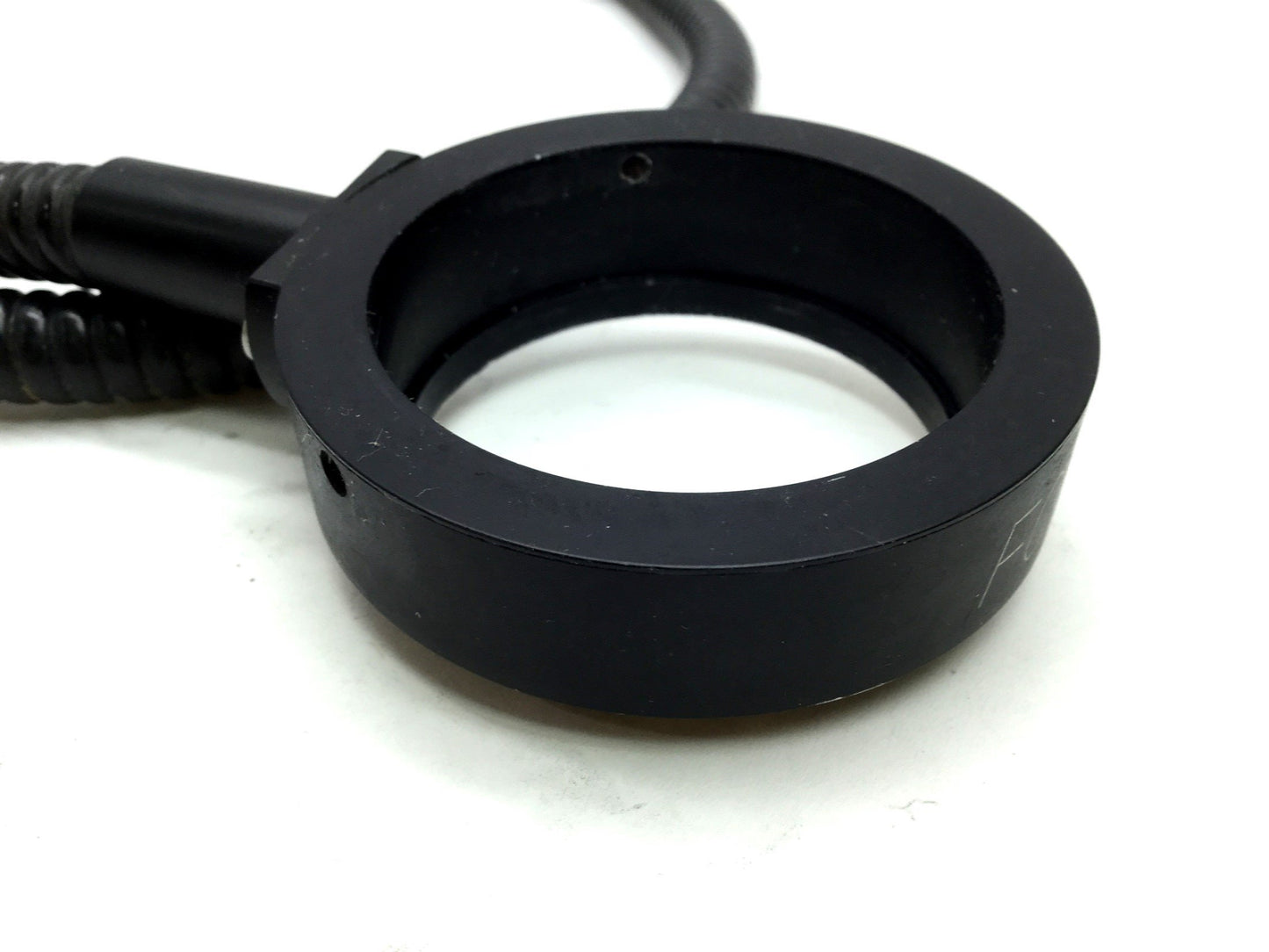 Used Fostec Fiber Optic Light Ring, ID: 50mm Ring, 16mm Input, 33" Length Cracked PVC