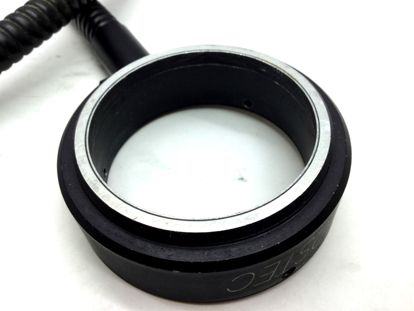Used Fostec Fiber Optic Light Ring, ID: 50mm Ring, 16mm Input, 33" Length Cracked PVC