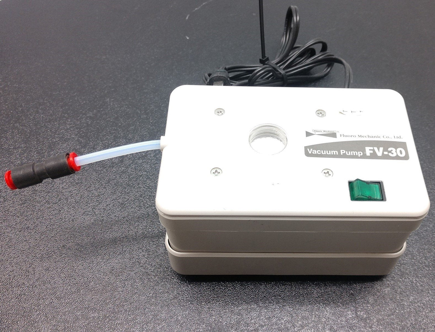 Used Fluoro Mechanic FV-30-110 Vacuum Pump, 110-120VAC, 5W, Flow Rate: 2.51/min