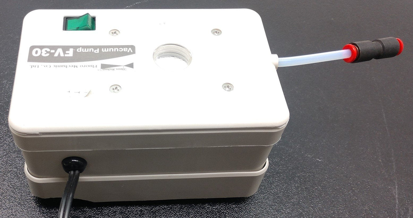 Used Fluoro Mechanic FV-30-110 Vacuum Pump, 110-120VAC, 5W, Flow Rate: 2.51/min