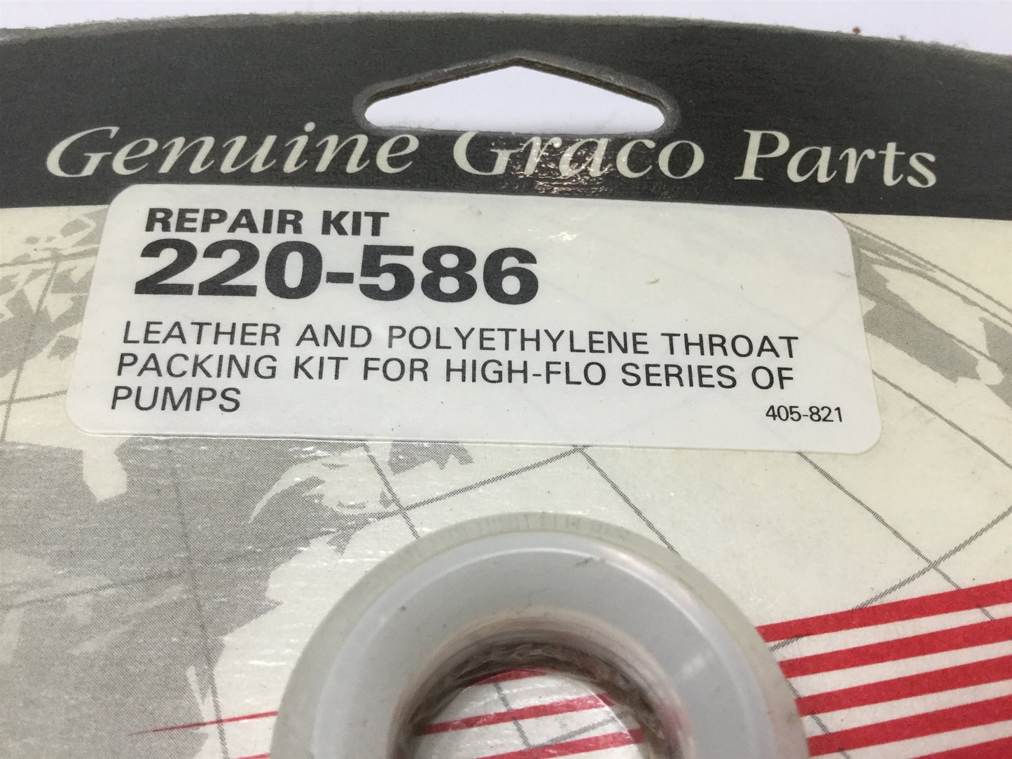New Graco 220-586 HIGH-FLO Pump Throat Packing Repair Kit Leather/UHMW Polyethylene