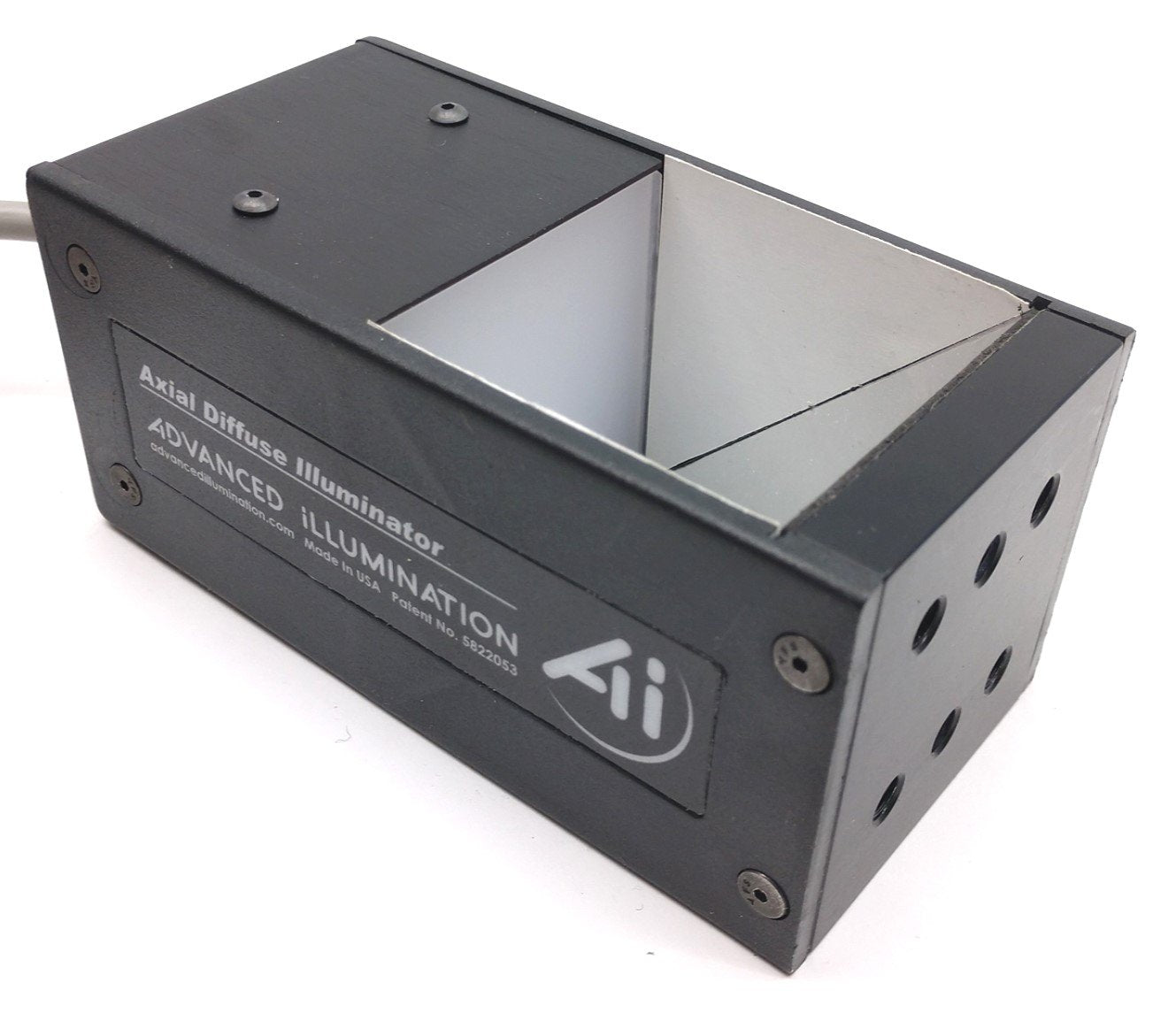 Used Advanced Illumination DL2449-RGB Axial Diffuse Illuminator, 2" x 2", 24V, 110mA