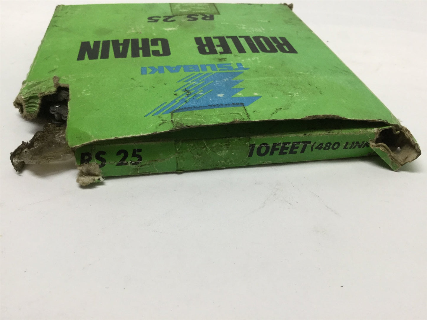 New – Open box Tsubaki RS 25 Roller Chain Single-Strand, 0.64kN Load, 10 Feet Length, 480 Links
