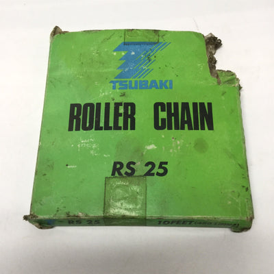 New – Open box Tsubaki RS 25 Roller Chain Single-Strand, 0.64kN Load, 10 Feet Length, 480 Links