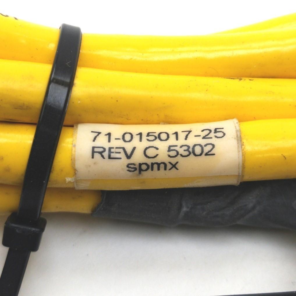 Used Parker 71-015017-25 Motor Power & Hall Effect Cable, MS Round 12-Pin, 15' Long