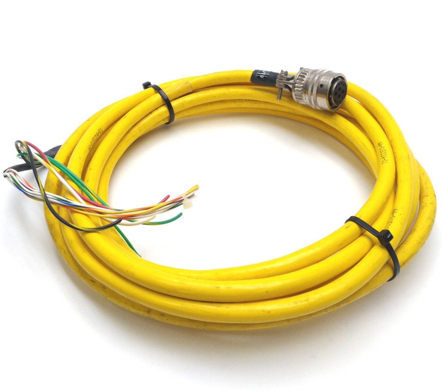 Used Parker 71-015017-25 Motor Power & Hall Effect Cable, MS Round 12-Pin, 15' Long