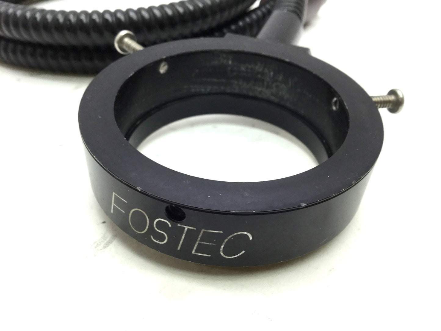 Used Fostec Fiber Optic Light Ring, 8mm Bundle, ID: 50mm Ring, 16mm Input, 33" Length