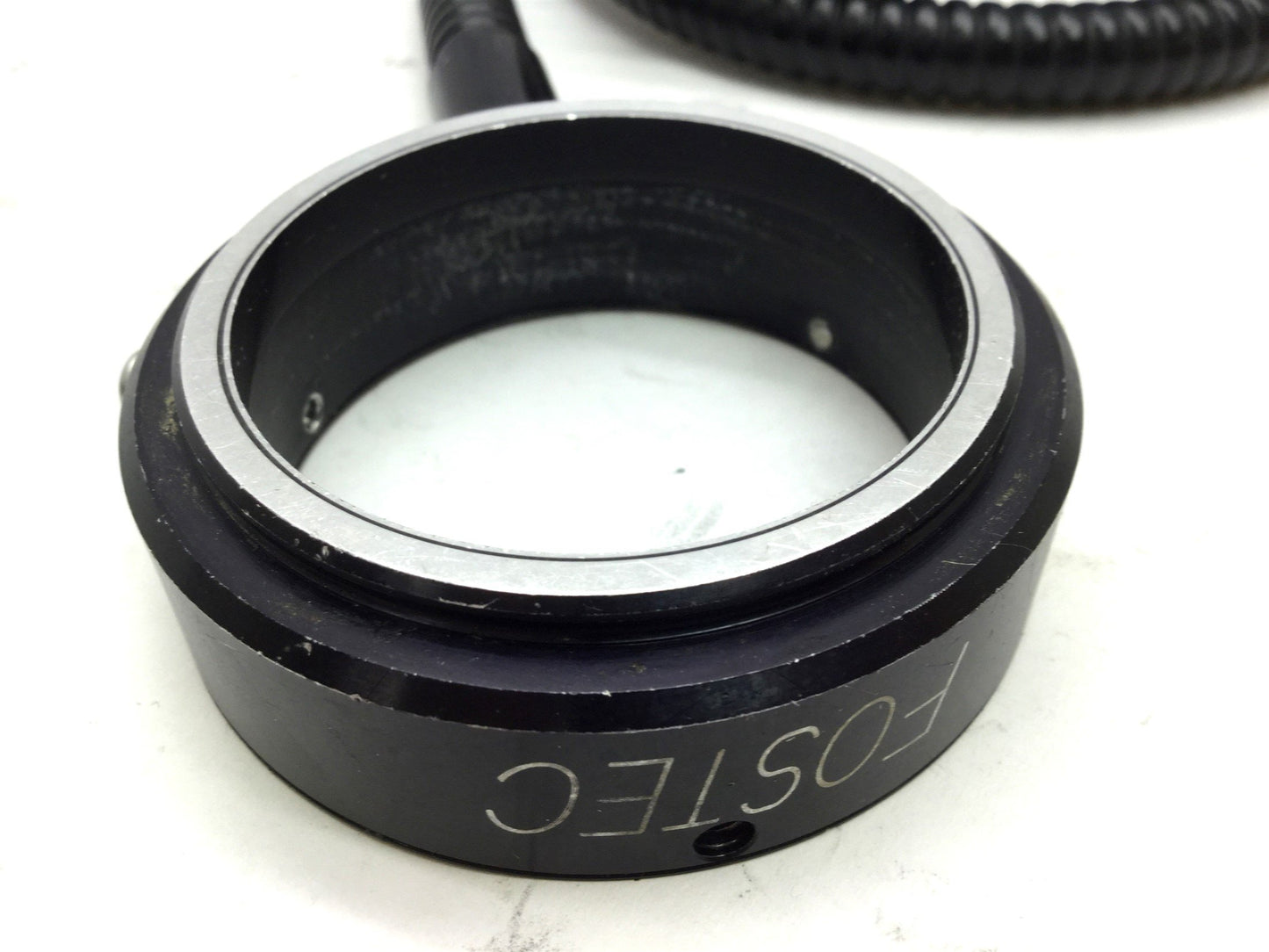 Used Fostec Fiber Optic Light Ring, 8mm Bundle, ID: 50mm Ring, 16mm Input, 33" Length