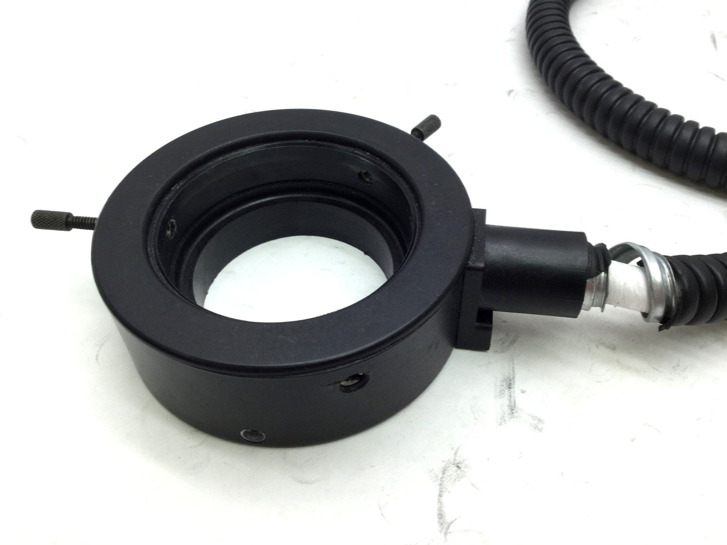 Used Dolan Jenner A3739M Fiber Optic Ring Light Input 15mm Ring 60mm, Damaged Cable