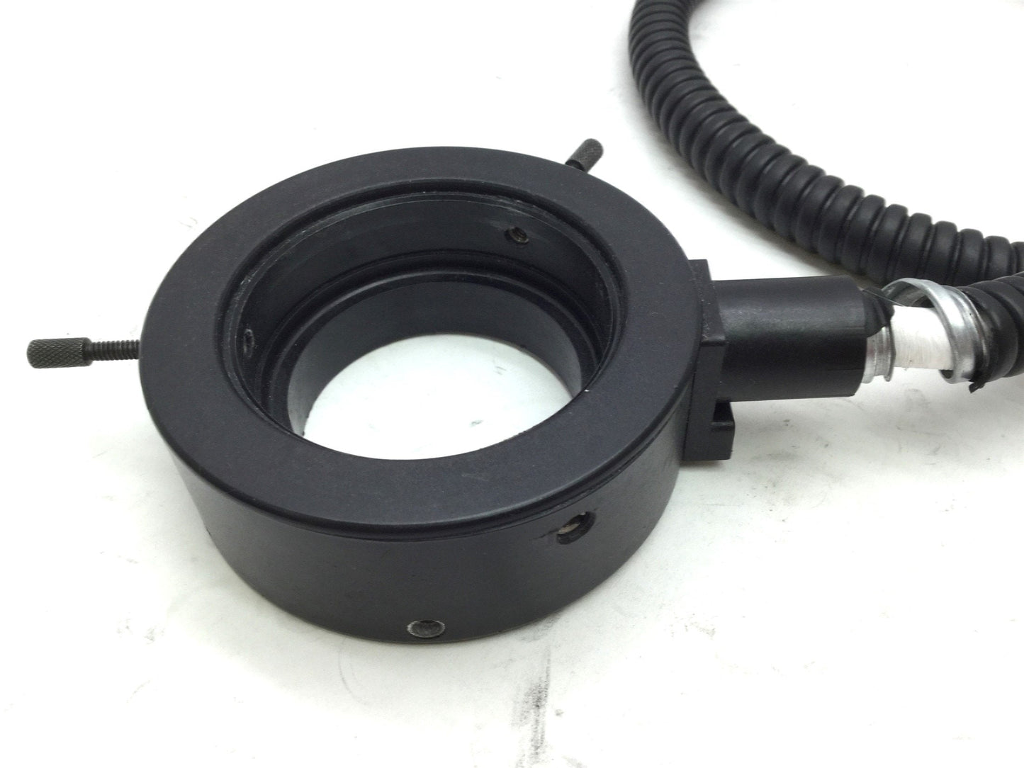 Used Dolan Jenner A3739M Fiber Optic Ring Light Input 15mm Ring 60mm, Damaged Cable