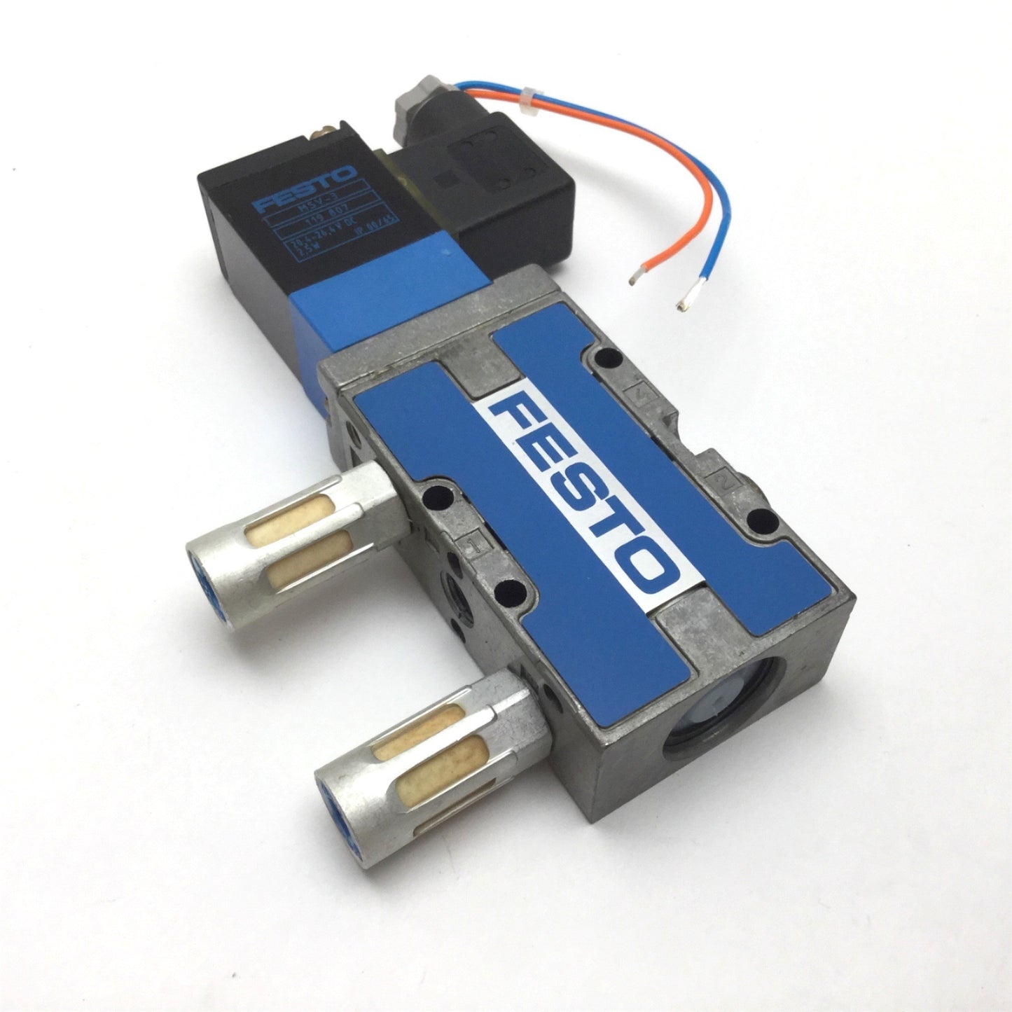Used Festo MVH-5-1/8-S Solenoid Valve, 2-Position 5-Port, Voltage: 20.4-26.4VDC