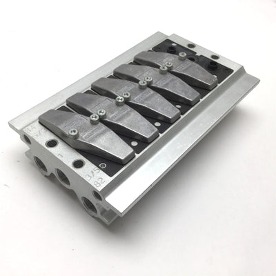 Used Festo PRS-1/8-6-BB Manifold for 6 Valves, Ports: G3/8, Pilot Ports: G1/8