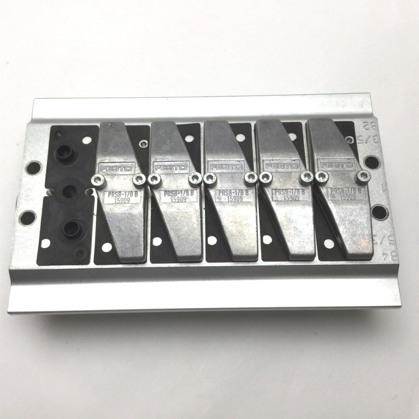 Used Festo PRS-1/8-6-BB Manifold for 6 Valves, Ports: G3/8, Pilot Ports: G1/8