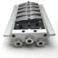 Used Festo PRS-1/8-6-BB Manifold for 6 Valves, Ports: G3/8, Pilot Ports: G1/8