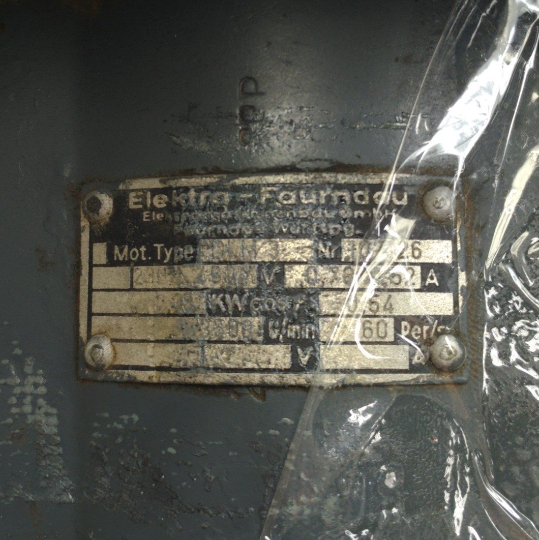 Used Elektra-Faurndau DLM3 Fan & Housing Housing? 16?" Blade? 10" .3KW 3450RPM 230VAC