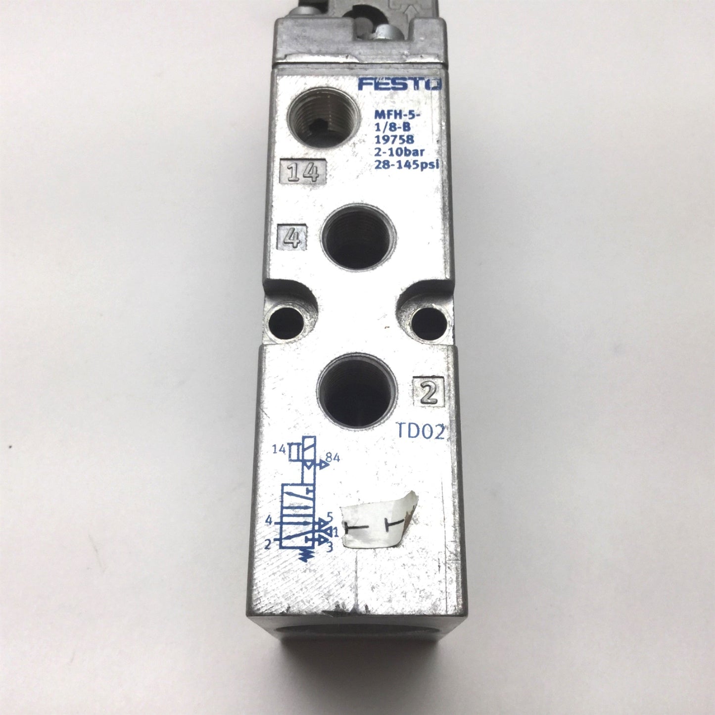 Used Festo MFH-5-1/8-B Solenoid Valve, 2-Position 4-Port, Pressure: 28-145psi