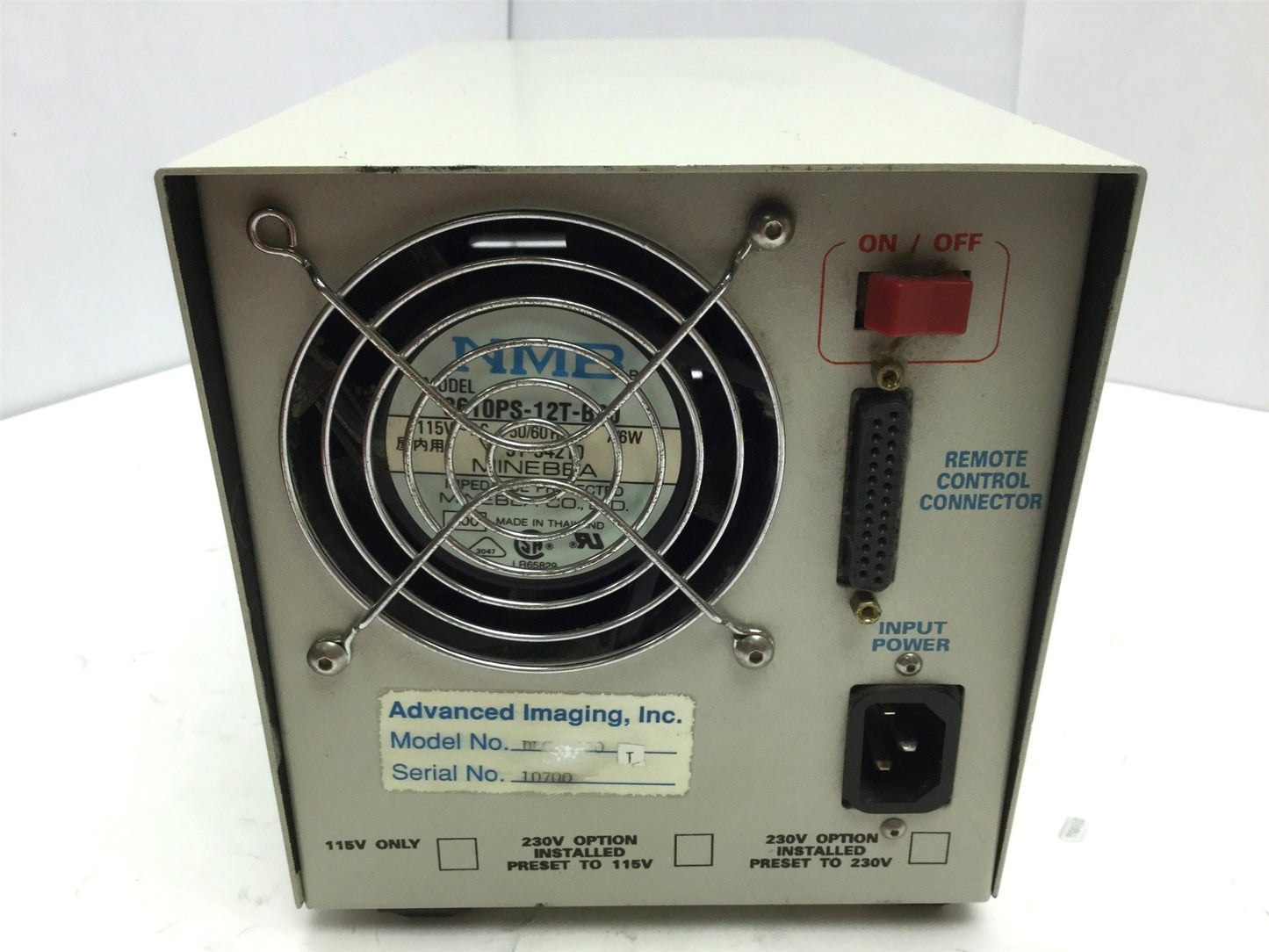 Used Advanced Imaging DLC-6100 Fiber Optic Light Source Current LCD, 115VAC, 8mm Out