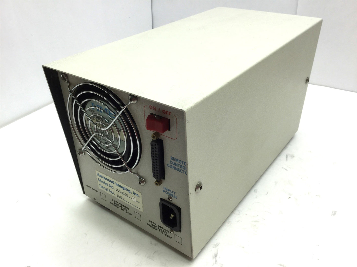 Used Advanced Imaging DLC-6100 Fiber Optic Light Source Current LCD, 115VAC, 18mm Out