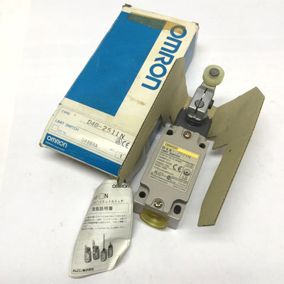 New Omron D4B-2511N Safety Limit Switch, Roller Lever, 1NO/1NC, 2A 400V