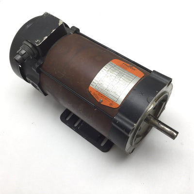 Used Fincor 9207509TFB DC Motor, Frame: 56C, 3/4HP, Shaft: 5/8", 90VDC *Rust*