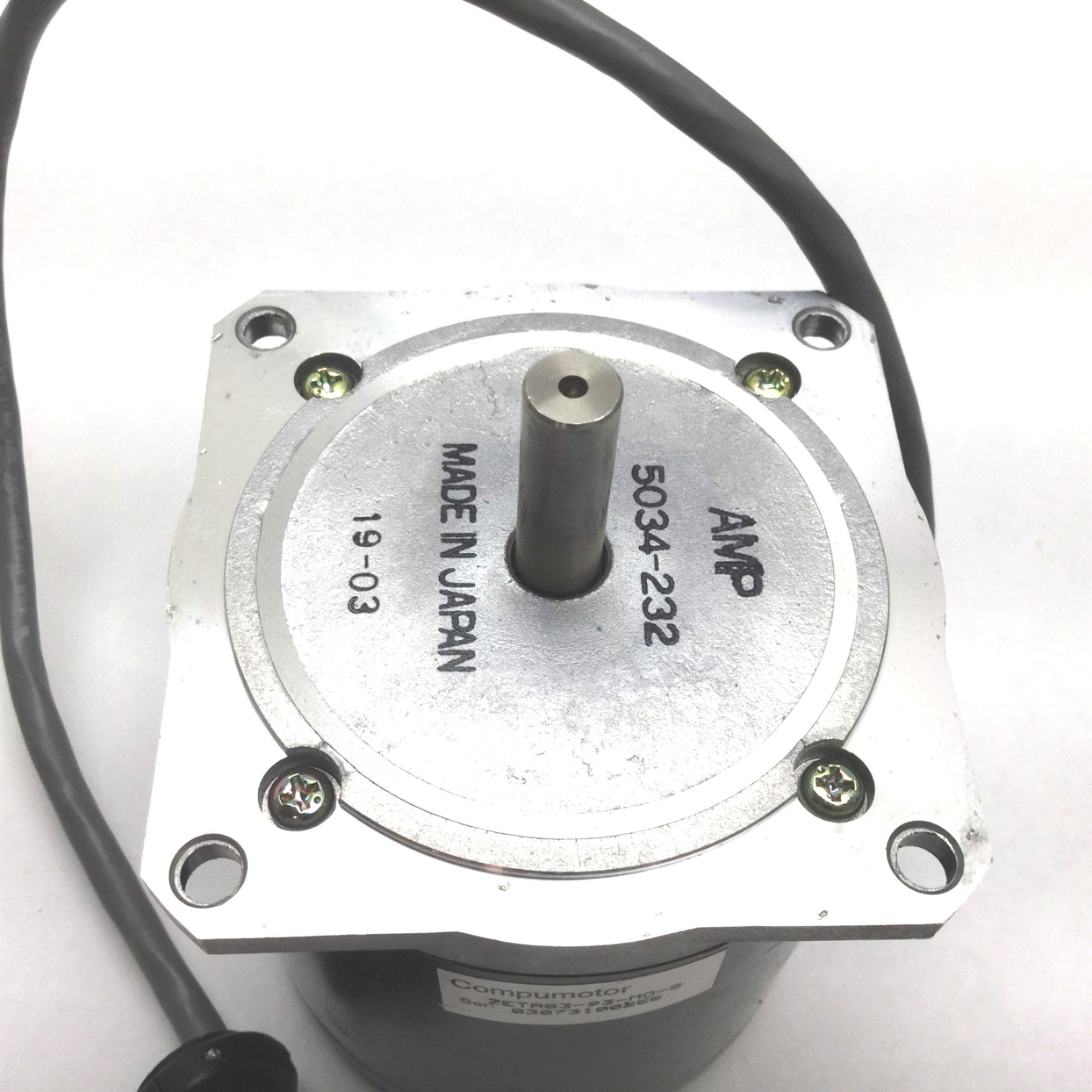 Used Parker ZETA83-93-MO-S Stepper Motor, Static Torque 300oz-in, Shaft 3/8", NEMA 34