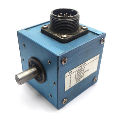 Used Danaher 2212701230 Dynapar Encoder, 5VDC Out, 5-26VDC In, 7-Pin Round Connector