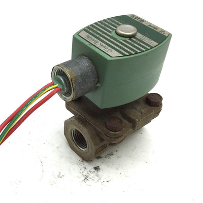 Used Asco 8210G87 Red Hat II Solenoid Valve, Ports: 0.5" NPT, Voltage: 120VAC, 17.1