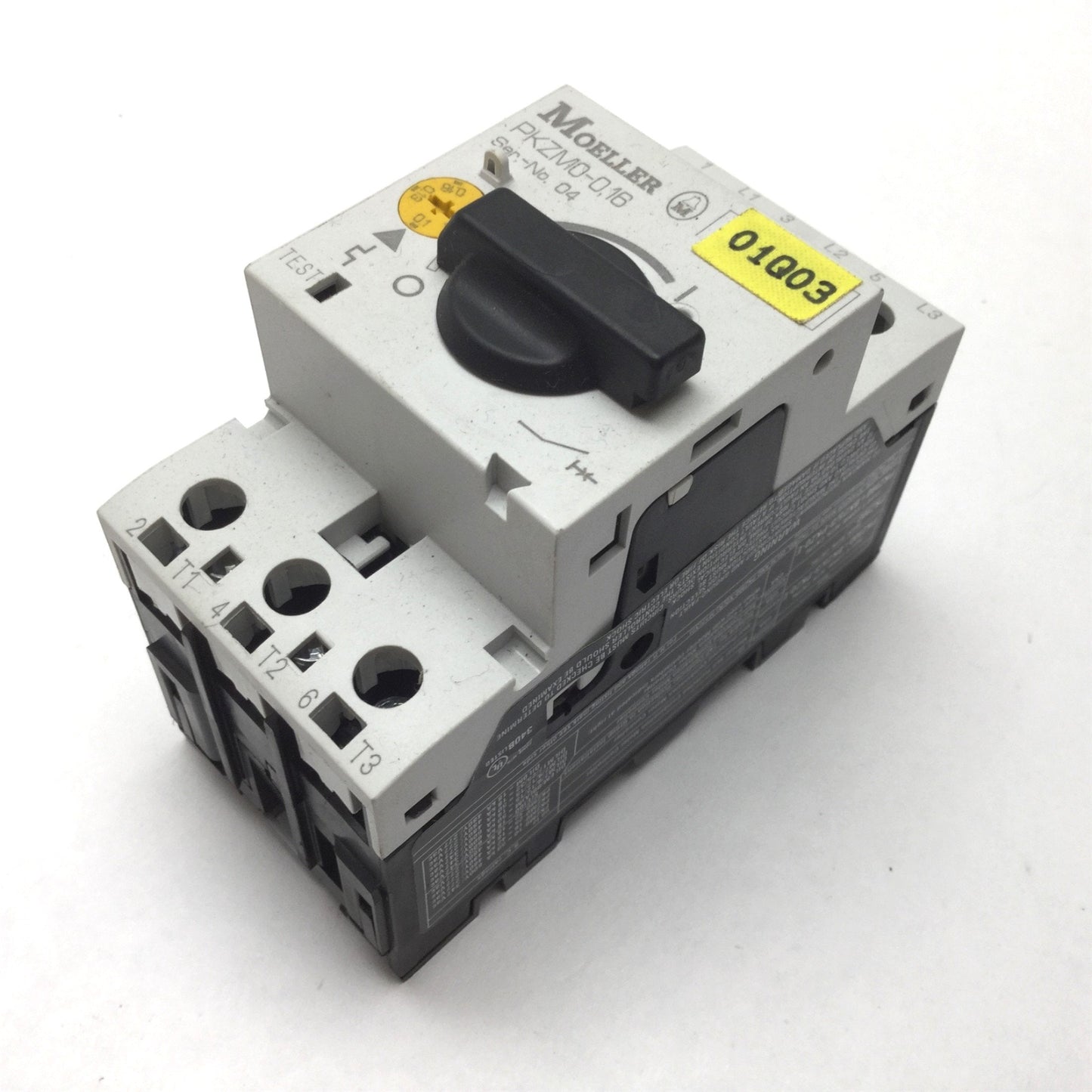 Used Moeller PKZM0-0,16 Motor Protector Circuit Breaker, Current Range: 0.1-0.16A