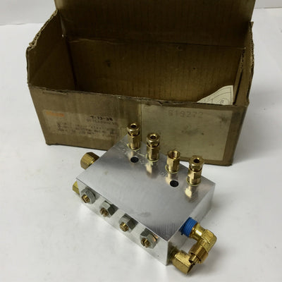 New – Open box Mazak G77LA000210 Lube Oil Mixing Valve Block CNC Machine Part 1A3D (0.01x.1x3)