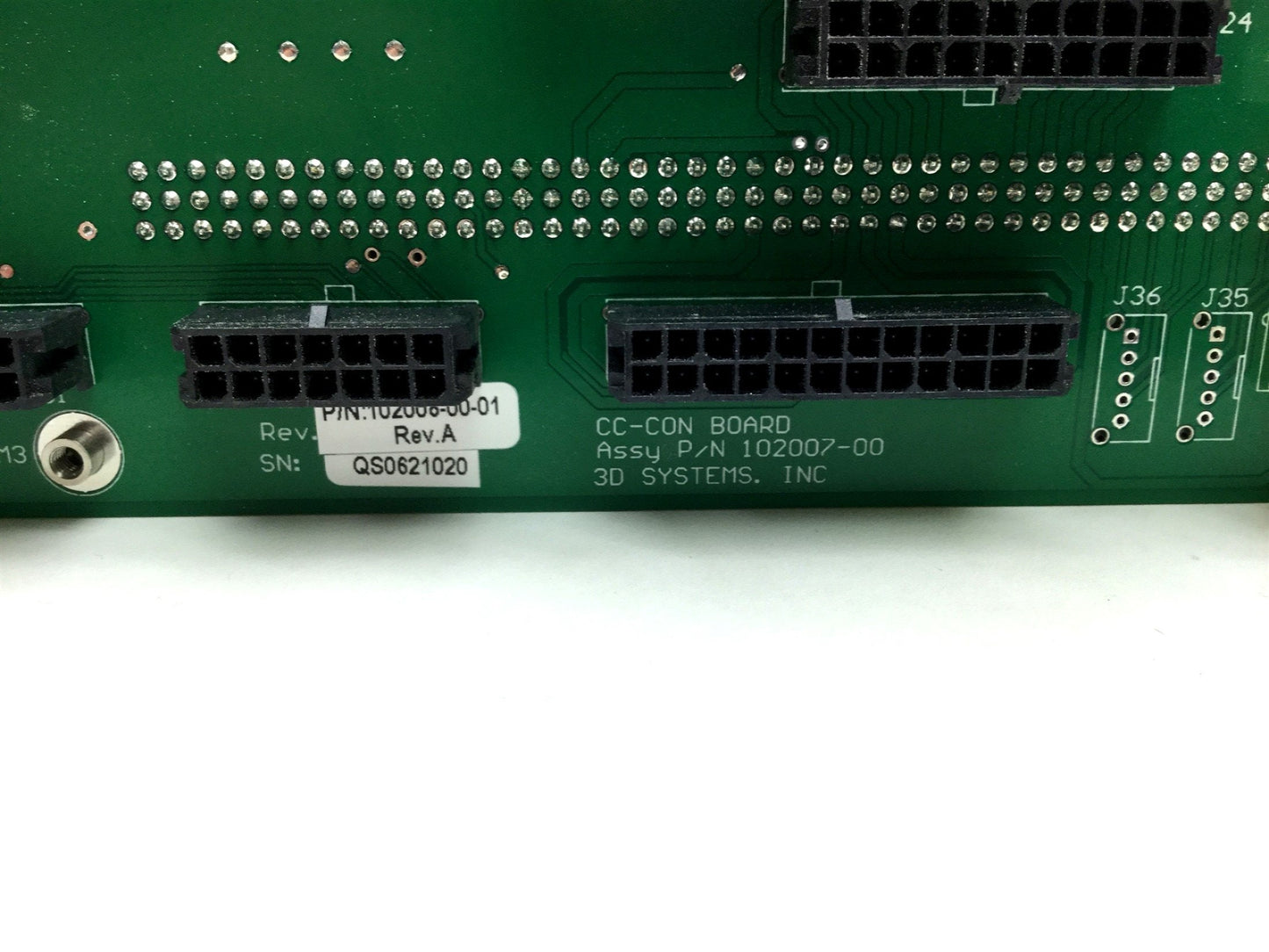Used 3D Systems 23321-801-02 Rev A Chamber Controller Board & CC-Con Board