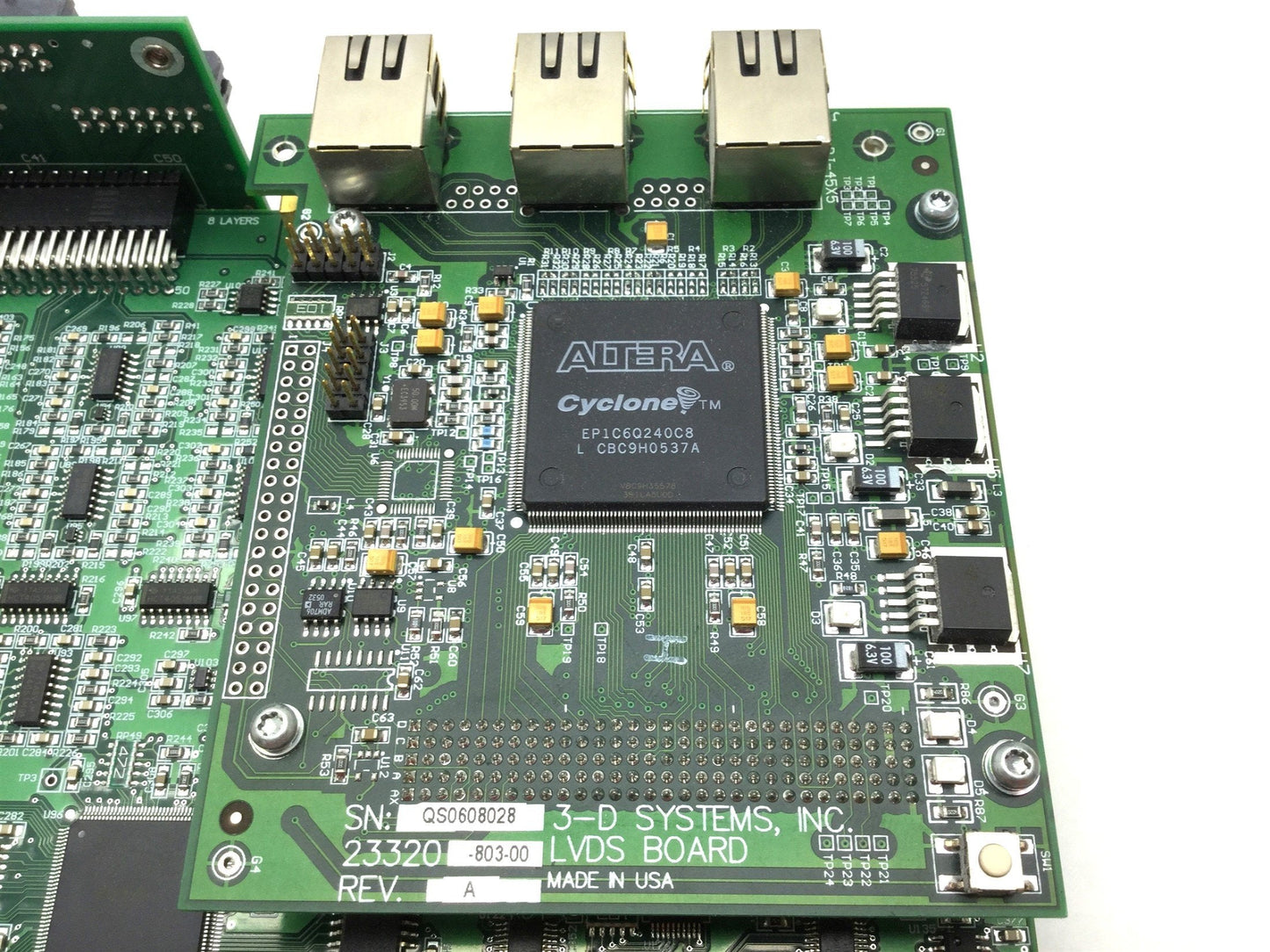 Used 3D Systems 23321-801-02 Rev A Chamber Controller Board & CC-Con Board