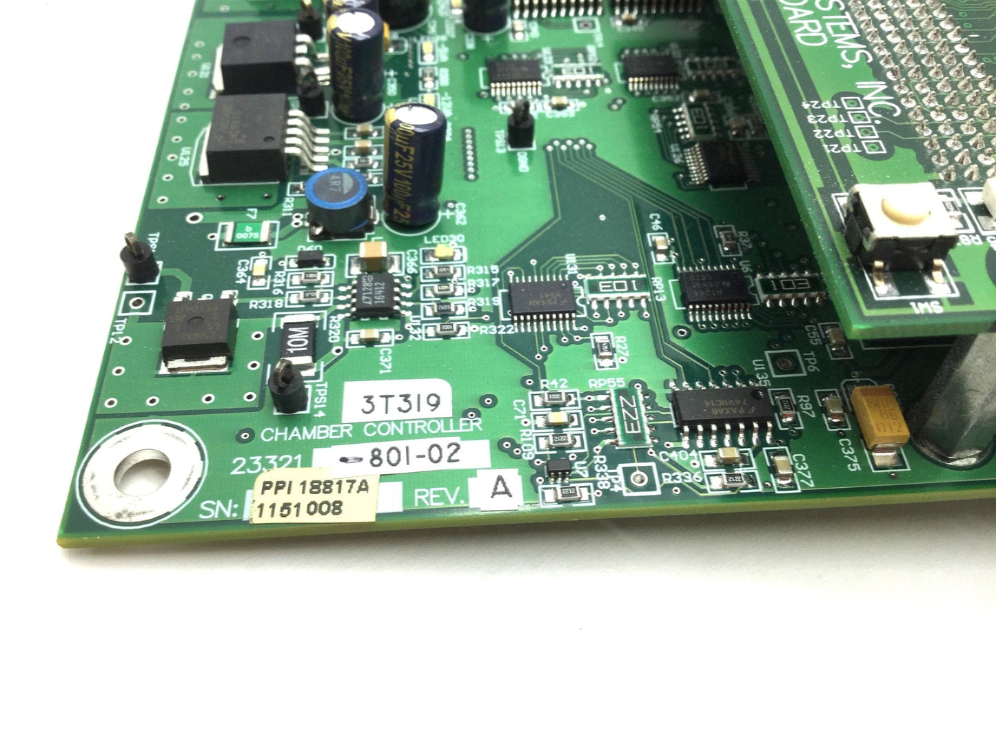 Used 3D Systems 23321-801-02 Rev A Chamber Controller Board & CC-Con Board