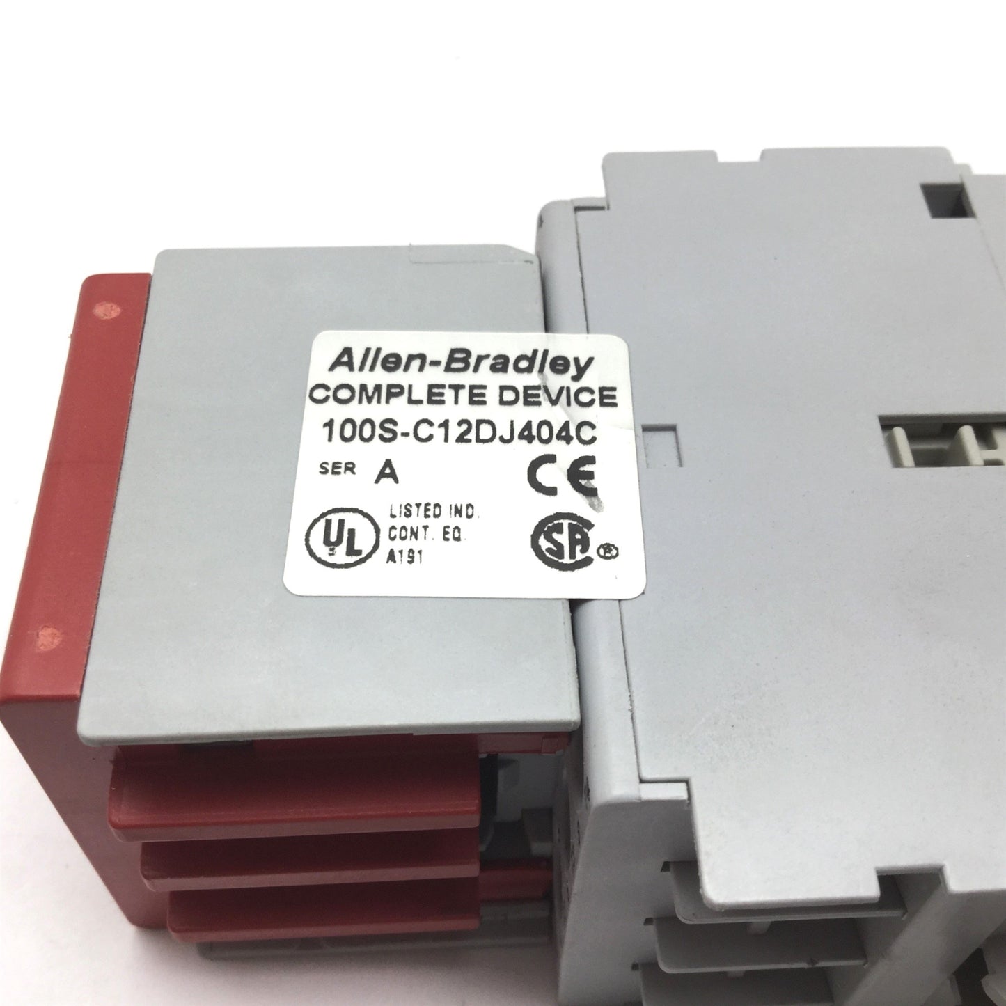 Used Allen Bradley 100S-C12DJ404C Safety Contactor Relay, 4-Pole, Coil: 24VDC