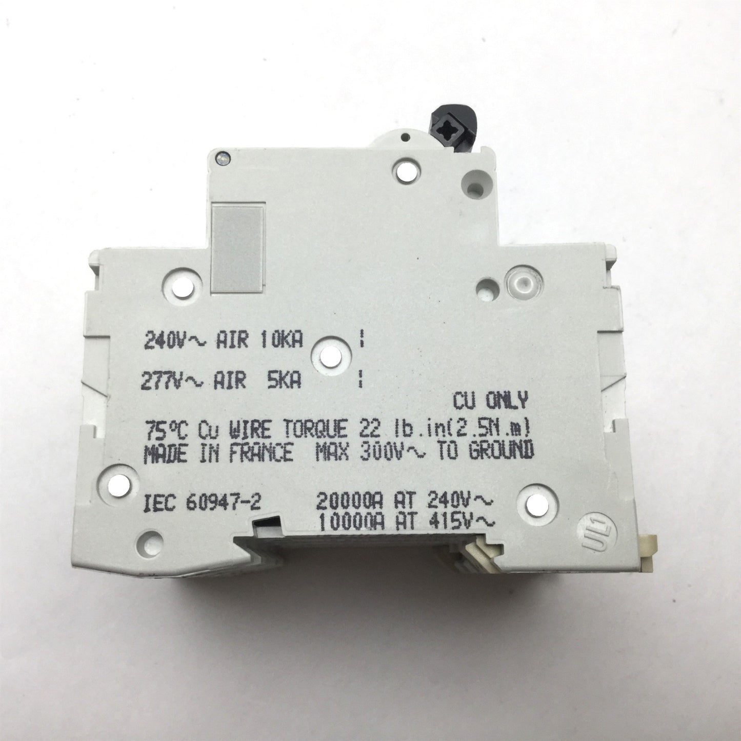 Used Merlin Gerin 24486 Multi9 C60 Circuit Breaker, 4-Pole, Type C, Rating: 20A