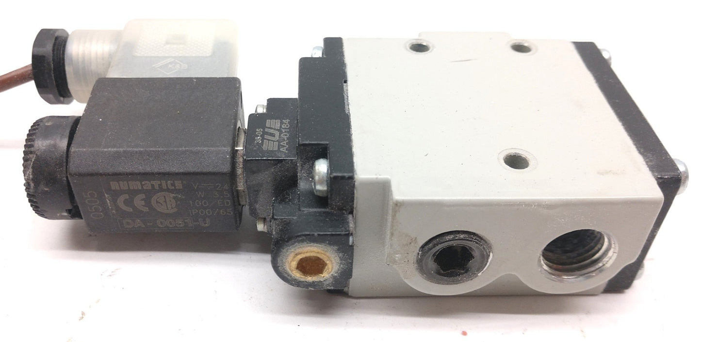 Used Numatics NAF251004N000F Solenoid Valve, Pressure: 24-145psig, With DA-0051-U