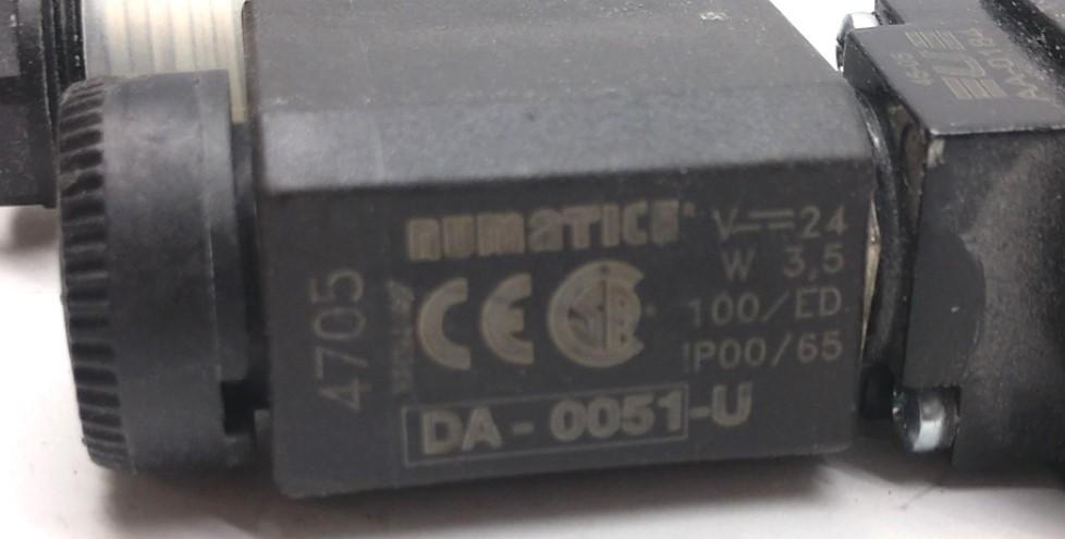 Used Numatics NAF250004N000F Solenoid Valve, Coil: 24VDC, Pressure: 24-145 PSIG