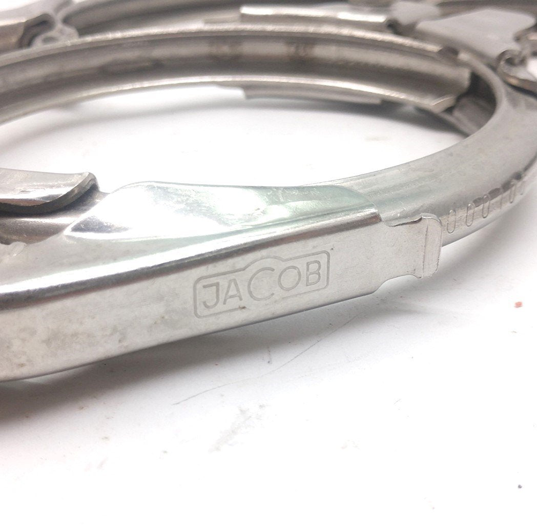 Used Lot of 2 Jacob 4.5" Ringlock Clamps, Adjustable, Inner Diameter: 4", Steel