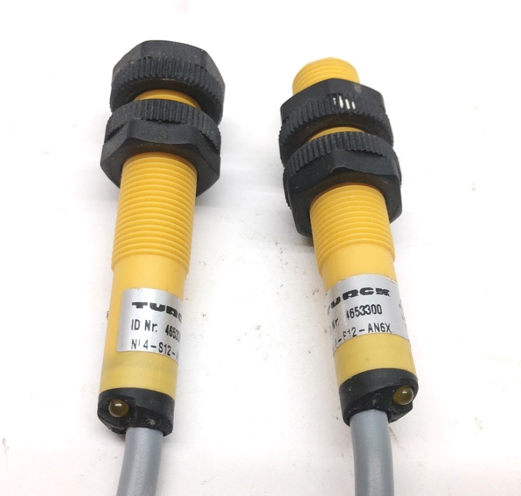 Used Lot of 2 Turck NI4-S12-AN6X Proximity Sensor, 10-30VDC, 4mm Range