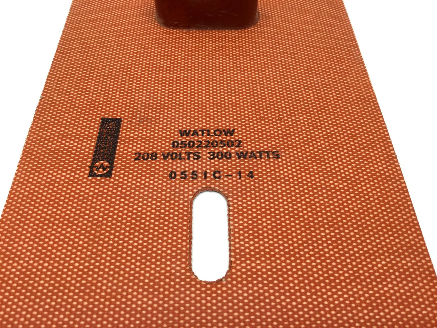 Used Watlow 050220502 Silicone Rubber Heater Length: 22", Width: 5" 208V, 300W