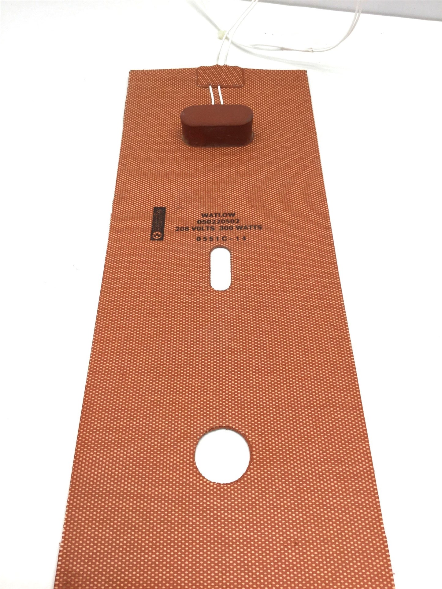 Used Watlow 050220502 Silicone Rubber Heater Length: 22", Width: 5" 208V, 300W