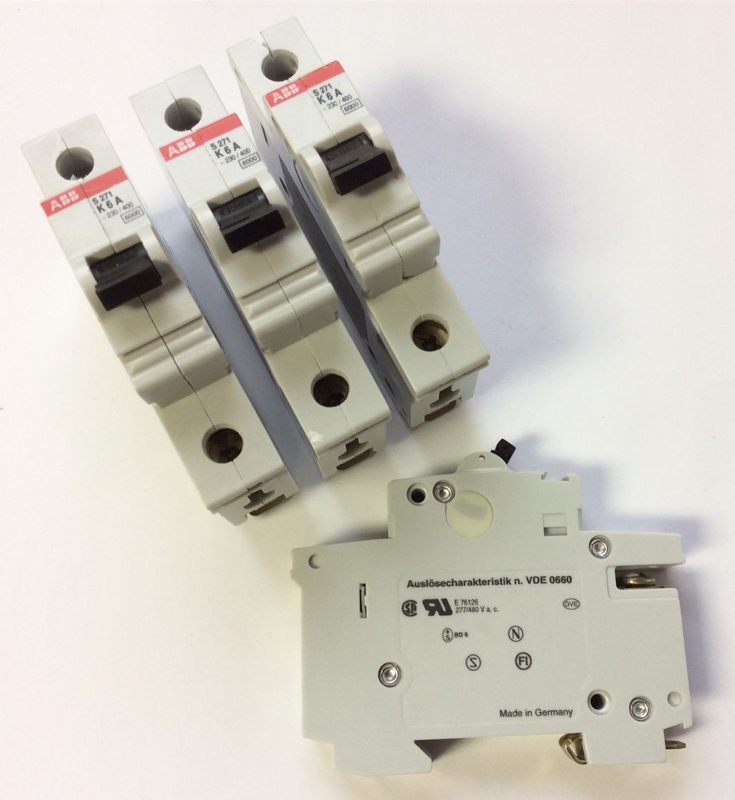 Used Lot of 14 ABB S271 Circuit Breakers 1-Pole, Rating: 230/400VAC, 1A 4A 6A 10A 13A