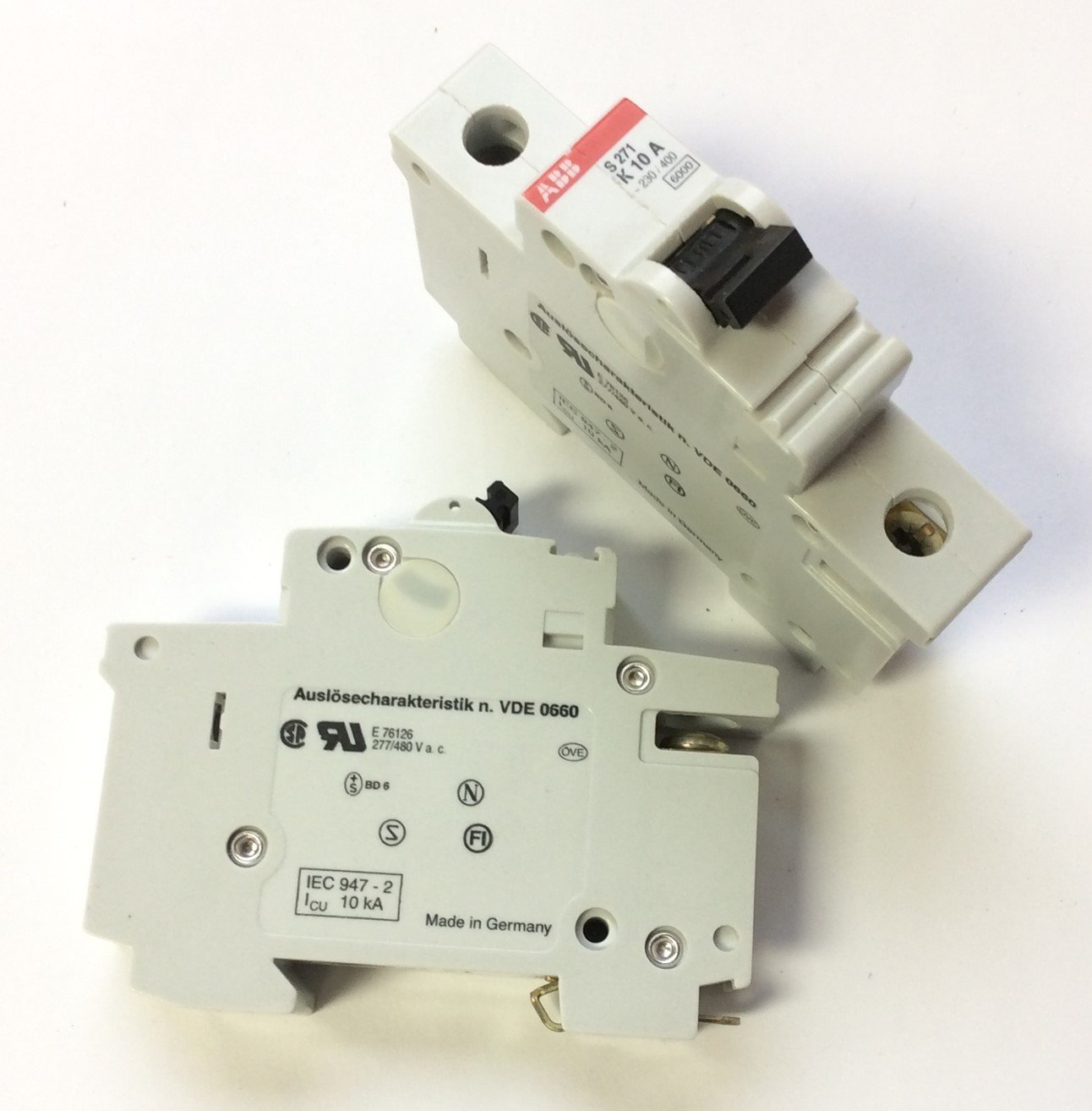 Used Lot of 14 ABB S271 Circuit Breakers 1-Pole, Rating: 230/400VAC, 1A 4A 6A 10A 13A
