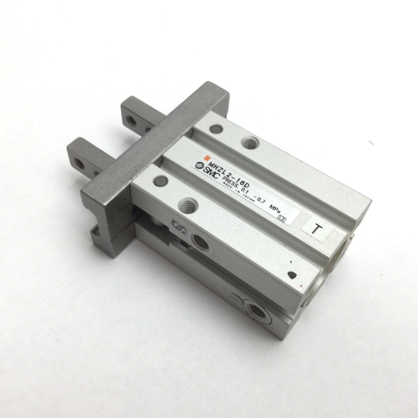 Used SMC MHZL2-16D Parallel Air Gripper, Stroke: 13mm, Bore: 16mm, 0.1-0.7MPa