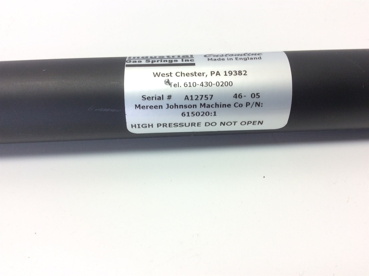 New Industrial Gas Springs Customline Body Dia: 28mm Stroke: 203.20mm, Rod Dia: 14mm