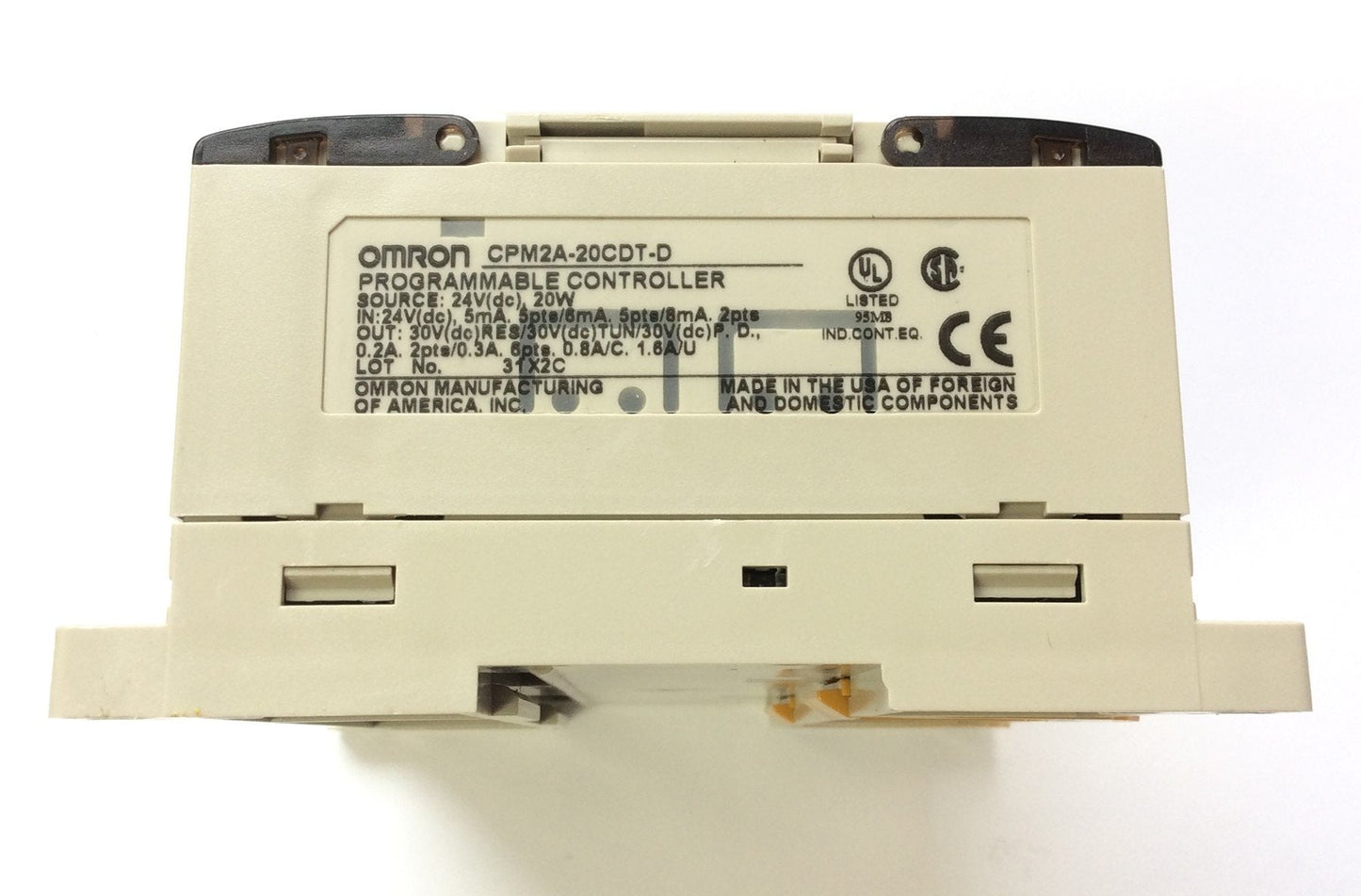 Used Omron CPM2A-20CDT-D SYSMAC Programmable Controller Input: 24VDC, Output: 30VDC