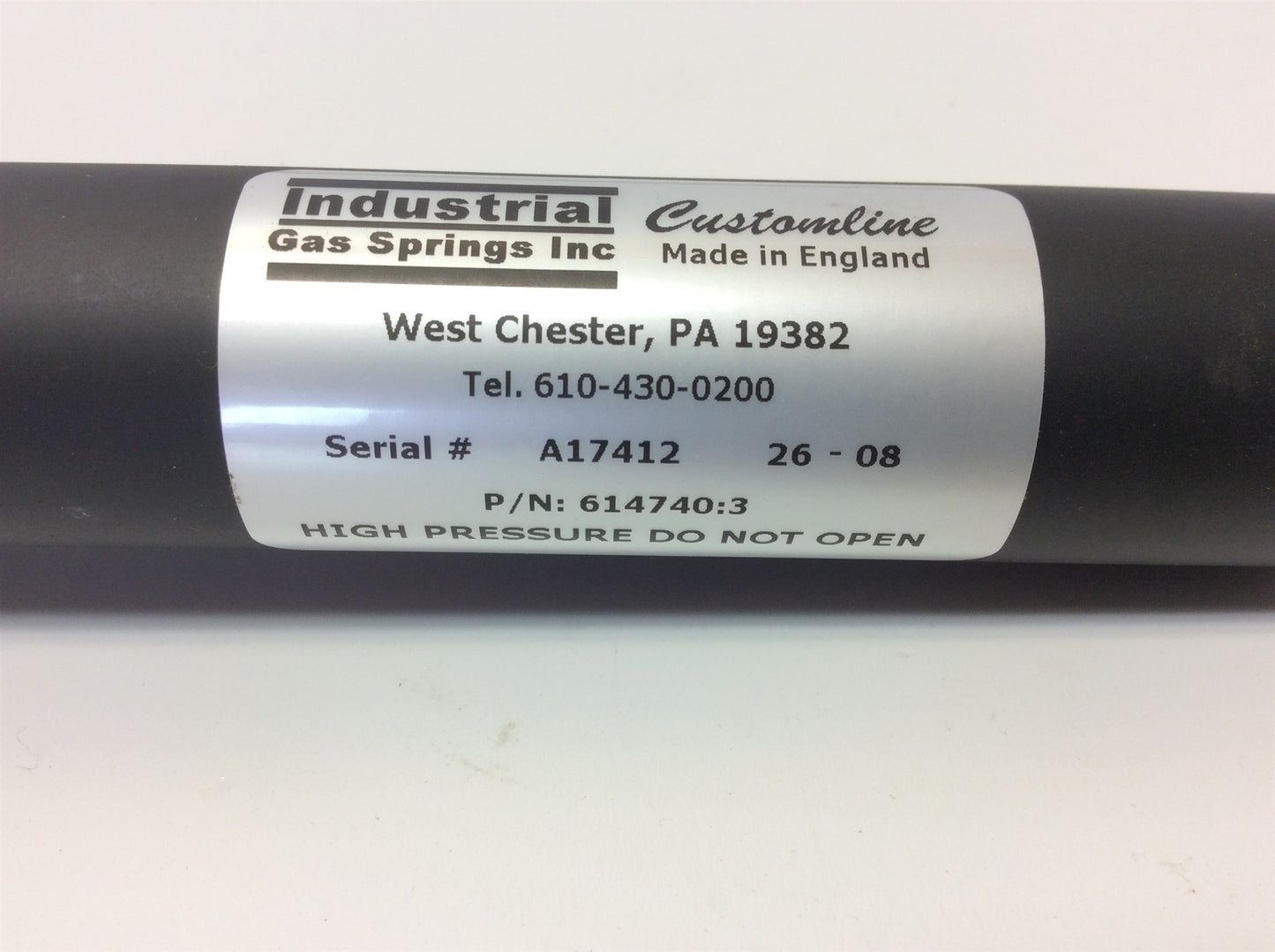 New Industrial Gas Springs Customline Stroke: 203.20mm Rod Dia: 14mm, Body Dia: 28mm