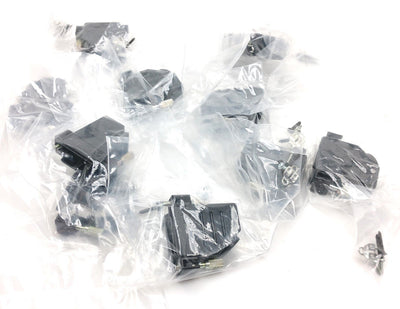 New Lot of 10 New Digi-Key 974-015-010-011 Backshell DB15 Black Plastic 40Deg