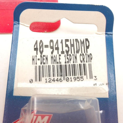 New Lot of 8 AIM 40-9415HDMP Hi-Den Male 15PIN Crimp Connectors