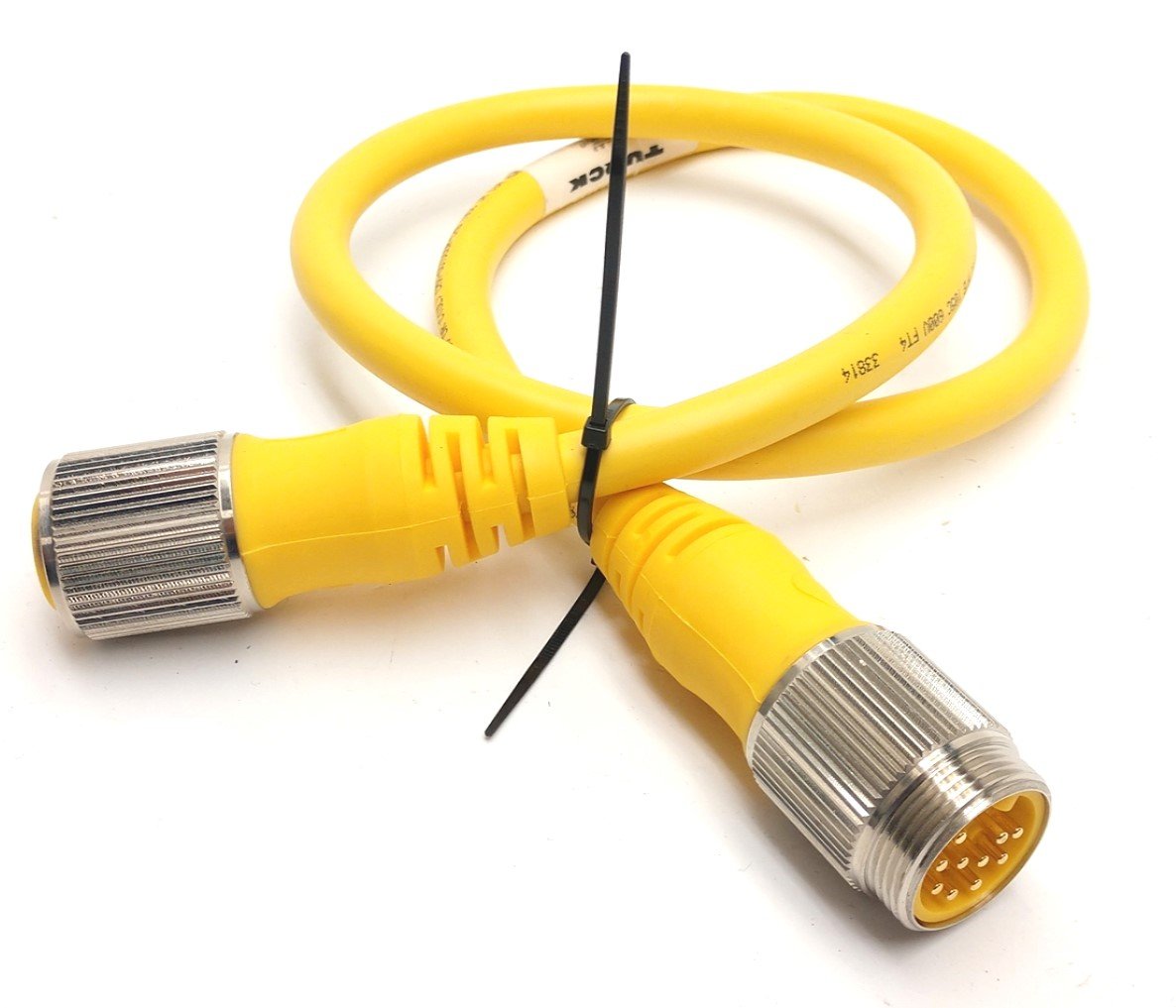 Used Turck U-17339/RSM RKM 106-1M Minifast Cordset, Length: 1m, Male/Female,10 Pin
