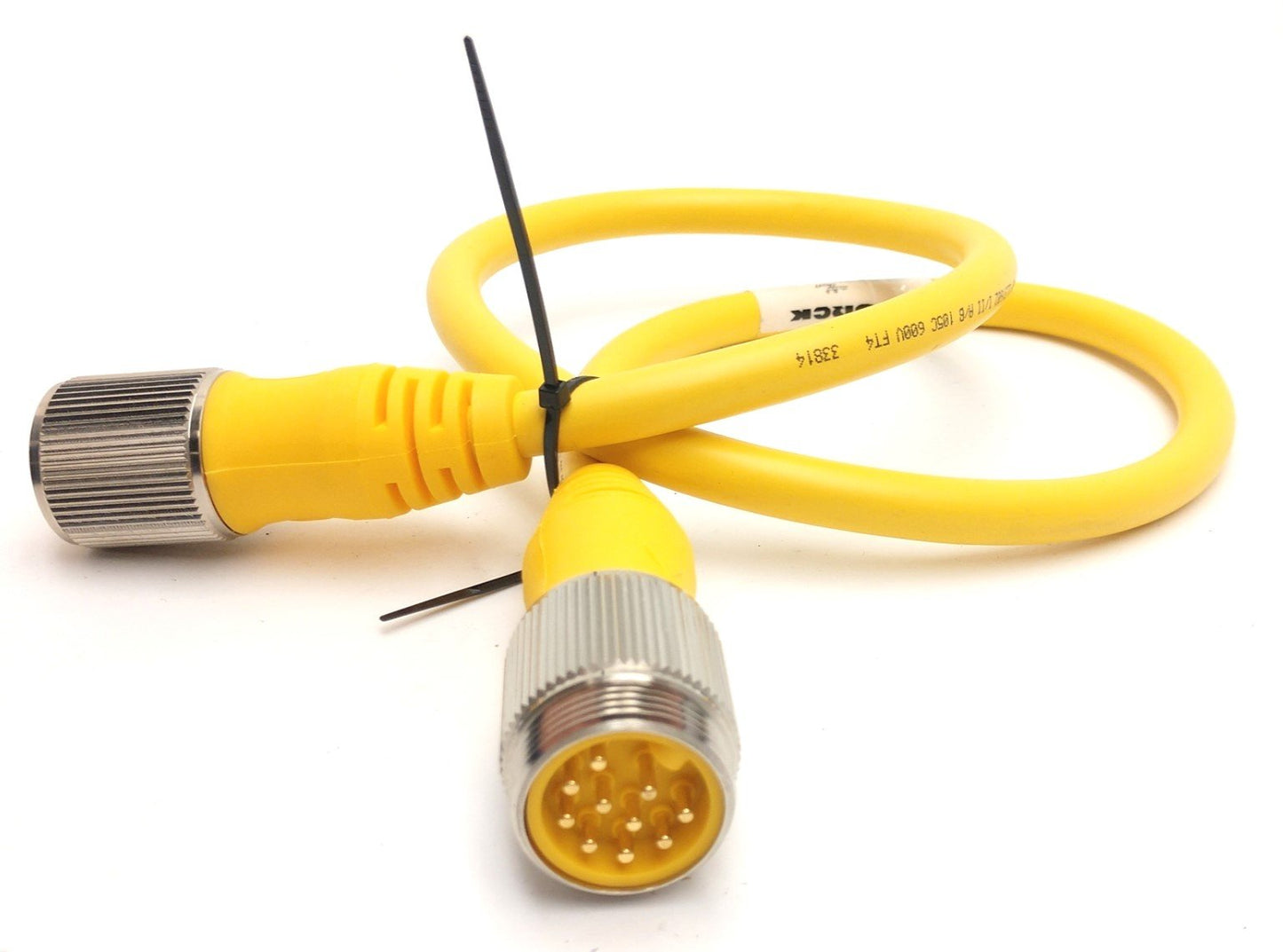 Used Turck U-17339/RSM RKM 106-1M Minifast Cordset, Length: 1m, Male/Female,10 Pin